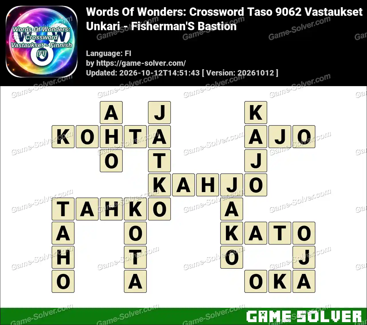 Words Of Wonders: Crossword Taso 9062 Vastaukset – Unkari – Fisherman’S Bastion